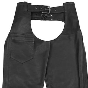 Chaps en cuir pour hommes, grande taille - Imperméables et respirants, texture lisse, coupe décontractée pour l'équitation et les vêtements décontractés - Product Image 4