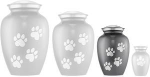 Pet Cremation <b>Urns</b> for <b>Dog</b> and Cat Ashes Memorial Paw Print <b>Urn</b> - Small Up to 35 Pounds Gray - Product Image 3