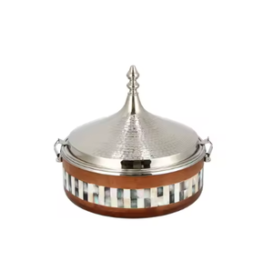 Lujoso acabado de acero inoxidable para servir comida, ollas calientes con tapa y perilla, hogar, Hotel, restaurante, fiesta de boda, ollas para servir comida - Product Image 3