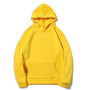 Sweat à capuche jaune teint en rouge uni de haute qualité à la mode pour homme et femme Zip-Up 100% coton à la mode polaire hiver pull à capuche - Product Image 1