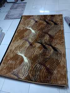 Tapis Adiva turc en polyester shaggy, tissé jacquard, fabriqué à la machine, à poils longs, rembourré, réversible, lavable, antibactérien, moyen - Product Image 4