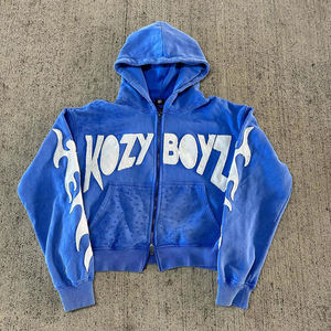 เสื้อฮู้ดดี้ผู้ชายสไตล์วินเทจ ผ้าเนื้อนุ่ม สวมใส่สบาย ดีไซน์พูลโอเวอร์ เหมาะสำหรับใส่ลำลองทุกวัน สไตล์โมเดิร์นสตรีท กันน้ำ - Product Image 4