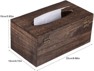 HF Crafts Caja de madera retro grande hecha a mano con tapa Diseño personalizado de alta calidad para el hogar antiguo Cajas de pañuelos al por mayor - Product Image 5