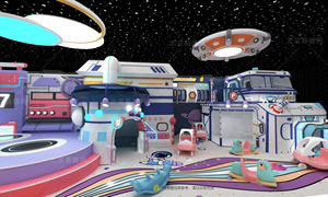 Ensemble <span class=keywords><strong>d</strong></span>'équipements de jeu doux Yideli pour aire de jeux intérieure, thème espace interstellaire, <span class=keywords><strong>avec</strong></span> toboggan, château gonflable, <span class=keywords><strong>piscine</strong></span> à balles et bac à sable, 1 an - Product Image 3