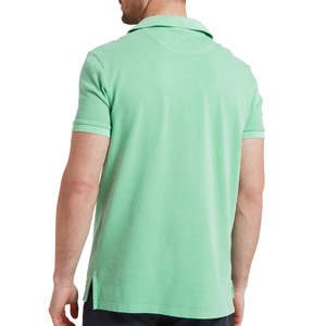 Tendencia logotipo personalizado 100% algodón de alta calidad hombres Golf negocios uniforme Color sólido Polo camisa para hombres - Product Image 5