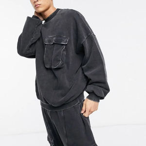 Fabricante Mayorista de Conjuntos Deportivos de 2 Piezas, Estilo Vintage, Tallas Grandes, Térmicos, Casuales, con Lavado Ácido, Pantalones Deportivos Personalizados - Product Image 3