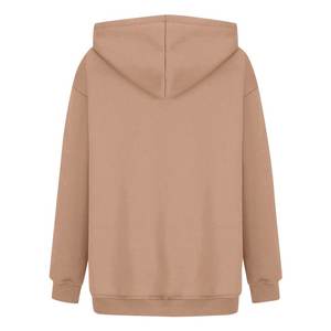 Sweat à capuche surdimensionné imprimé à la mode pour femmes pull confortable à manches longues en coton mélangé avec impression graphique artistique - Product Image 5