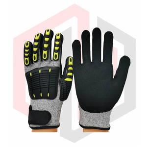 Gants de sécurité résistants aux coupures à 5 niveaux Gants d'impact en nitrile sableux avec utilisation de champ pétrolifère TPR antichoc - Product Image 1