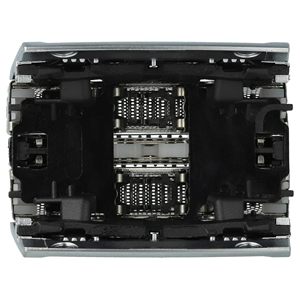 Tête de rechange pour rasoir électrique argenté, accessoire à double/triple lame, interface en allemand, pour le corps et le visage - Product Image 1