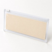 Pochette à fermeture éclair en PVC personnalisée, étui à crayons transparent avec logo, pochette à fermeture éclair en PVC réutilisable pour fournitures scolaires et de bureau, vente en gros OEM