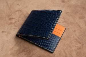 Handmade Luxury Brand Bifold <b>Wallet</b> for Men Genuine Crocodile <b>Leather</b> Alligator Pattern Short Card Holder Fashion Wholesale - Product Image 3