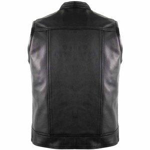 Chaleco Reversible de Cuero Genuino para Hombre, Ropa Exterior Informal de Lona Cálida, Transpirable, a Prueba de Viento, Personalizable, Verano, Último Diseño - Product Image 3
