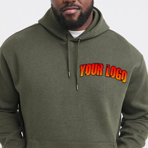 OEM Top Quality Custom Pullover Hoodie 100% Cotton <b>Thick</b> <b>Fleece</b> Embroidered Drop Shoulder Plain Blank Sweatshirts for Winter - Product Image 3