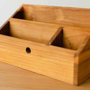 Vietnam Factory Wholesale Natural Wood <b>Desk</b> Organizer Nice Price Workspace Storage for Office Tableware - Product Image 3
