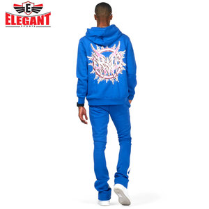 ชุดวอร์มผ้าสัมผัสนุ่มพร้อมออกแบบโลโก้ได้ตามต้องการชุดกีฬาหรูหราบานออกใหม่สวมใส่สบาย - Product Image 3