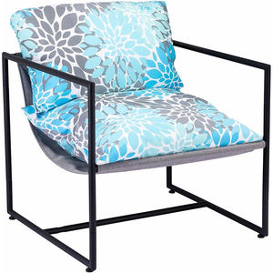 Chaise d'appoint à cadre métallique pour usage intérieur et extérieur, patio, jardin, balcon, salon - Product Image 1