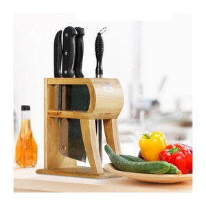 ชั้นวางมีดไม้ทํามือสวยงามสําหรับห้องครัวราคาถูกที่วางมีดไม้ไผ่ธรรมชาติ - Product Image 1