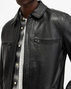 Chaqueta de cuero de oveja para hombre hecha por fabricante personalizado de calidad superior nuevo estilo de moda con cremallera chaqueta de cuero para hombre al por mayor - Product Image 4