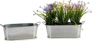 High Quality Galvanized <b>Metal</b> <b>Bucket</b> New Style Galvanized Tub Planter with Handle Home Decoration - Product Image 4