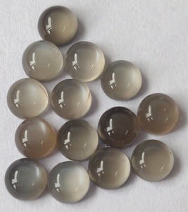 Pierre de lune grise naturelle ronde 10mm Cabochon dos plat-Cabochon de pierre de lune grise flashy de qualité supérieure - Product Image 1