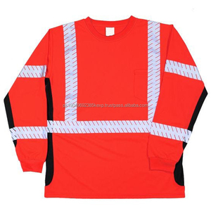 Chemises de sécurité réfléchissantes haute visibilité à manches longues de haute qualité pour hommes et femmes, vente en gros - Product Image 3