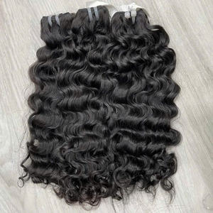 Extensiones de Cabello Virgen Remy Vietnamita 100% Natural de Alta Calidad, Súper Doblemente Tramado a Máquina, Cabello Rizado Birmano Grande - Product Image 1