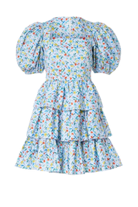 Mini robe formelle bleue imprimée à la mode pour femmes de qualité supérieure pour les options de vêtements de plage aux prix de gros - Product Image 2