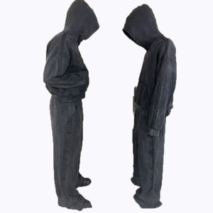 Chándal Personalizado para Mujer, Corte Ajustado, Hombros Caídos, Lavado Ácido, 100% Algodón, Ecológico, Talla Grande, Ropa Urbana de Verano - Product Image 2