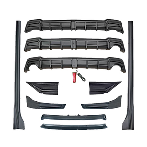 Kit carrosserie Yofer Dark Night 11e génération pour <span class=keywords><strong>Civic</strong></span> : pare-chocs avant et arrière, lèvres de pare-chocs, diffuseur, jupes latérales - Product Image 1