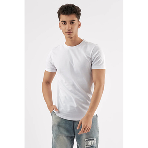 Camiseta de algodón 100% de alta calidad para hombre, estilo Formal fresco de verano con impresión de logotipo personalizado, venta al por mayor, fábrica en blanco - Product Image 1