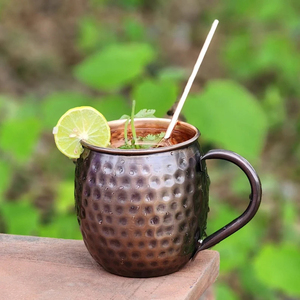 Handmade Rắn Đồng Moscow Mule Mug-Đôi Tường Cách Nhiệt cốc cà phê với thiết kế tối giản-Bao gồm Quà Tặng thủy tinh miễn phí - Product Image 1