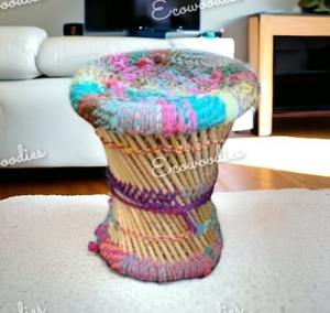 Colorido cómodo asiento redondo reposapiés otomano para el hogar sala de estar al aire libre jardín Hotel dormitorio elegante consola con incrustaciones de hueso - Product Image 6