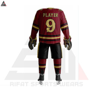 Bonne qualité Sports d'équipe Sublimation Hockey sur glace uniformes ensembles surdimensionné tenue décontracté Sport 100% Polyester sans couture séchage rapide - Product Image 6