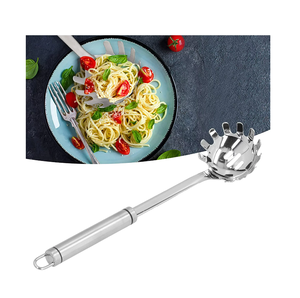 Accessoires de cuisine en acier inoxydable écologiques Cuillère à spaghetti pour pâtes de 8 pouces Produits de la meilleure qualité - Product Image 3