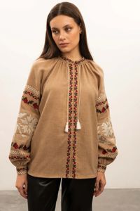 Mini vestido de una pieza de verano invierno de media manga informal tejido de popelina bordado - Product Image 2