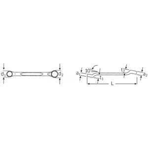 ประแจแหวนปลายโค้งสองด้านขนาดนิ้วของ Stahlwille แบบโค้งเล็กน้อย - Product Image 2