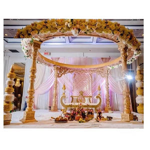 Boda deslumbrante Tema dorado Avni Mandap Increíble Avni Mandap Ceremonia DE BODA Ceremonia india de lujo Big Fat Wedding Mandaps - Product Image 1