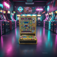 Machine de jeu d'amusement de qualité commerciale de la marque RH avec thème Mario, cabinet en métal, accepteur de pièces fiable, modèle RH-1228, 110/220V