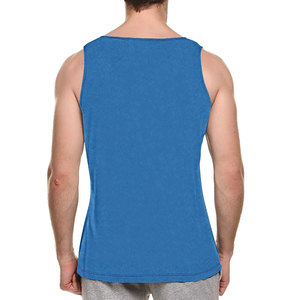 Wholesale Best Price Men Cotton Tank Top In Solid Color Round Neck Sleeveless <b>Vest</b> Street Wear Men's Tank Top - Product Image 5