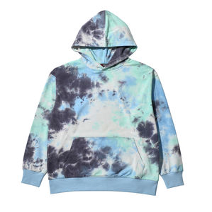 OEM logotipo personalizado en relieve 3D impreso Tie Dye Hoodie Heavyweight Pullover 100% algodón para el invierno - Product Image 2