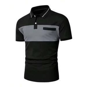 Camisas Casuales de Algodón con Logotipo Estampado OEM, Nuevo Diseño, Manga Corta, Color de Contraste, Uniforme de Trabajo, Ajuste Cómodo, Camisas Polo para Hombre - Product Image 3