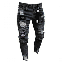 Pantalon slim droit pour hommes, pantalon en denim élastique à taille moyenne, avec logo personnalisé, vente en gros