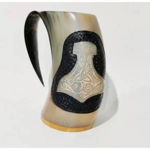Authentic <b>Polished</b> Horn Drinking Mug / Viking Drinking Beer Horn Cup at Star Crafts India for Home Modern Design - Product Image 6