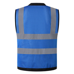 KEEM BROTHERS Gilet haute visibilité Gilet de sécurité respirant en polyester pour hommes et femmes Bandes réfléchissantes Haute visibilité Imperméable à l'eau Urgence - Product Image 2