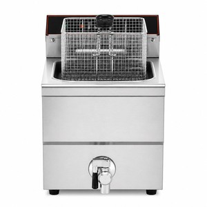 Friteuse électrique professionnelle 8L à panier unique 2,8 kW avec valve de vidange pour frites et restauration rapide - Product Image 1