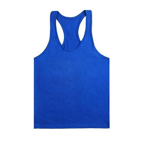 Débardeurs de gymnastique pour hommes 100% coton gilet respirant et maillot pour la conception de maillot de corps Stringer de musculation - Product Image 3