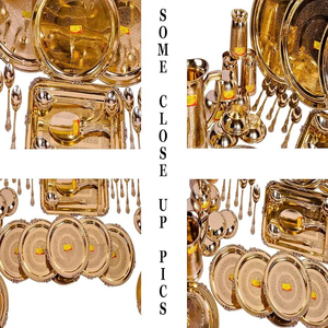 Ensemble de table à fleurs en laiton pour 6 pièces Pital Thali Set Vaisselle en métal durable et lavable au lave-vaisselle - Product Image 5