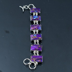 925เงินแท้พลอยเทอร์ควอยซ์สปินเนอร์สร้อยข้อมือปรับได้ December birthstone เครื่องประดับแฮนด์เมดของขวัญสำหรับวันเกิด - Product Image 4