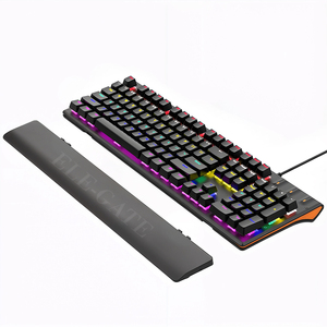 Tastiera Meccanica RGB a 104 Tasti con Retroilluminazione Multicolore, Base Regolabile, Poggiapolsi Rimovibile, Switch Blu, Layout Inglese - Product Image 3