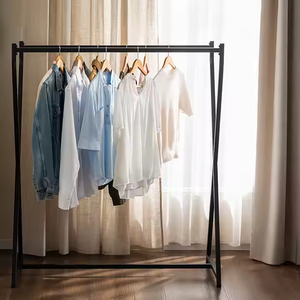 ชั้นวางเสื้อโค้ทโลหะแบบทันสมัยพร้อมขาตั้งสำหรับวางรองเท้าสำหรับเฟอร์นิเจอร์ทางเดินในบ้านสำหรับห้องนั่งเล่นและห้องนอน - Product Image 6